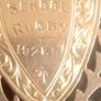 Antique 9ct rose gold school rugby shield pendant Image 5