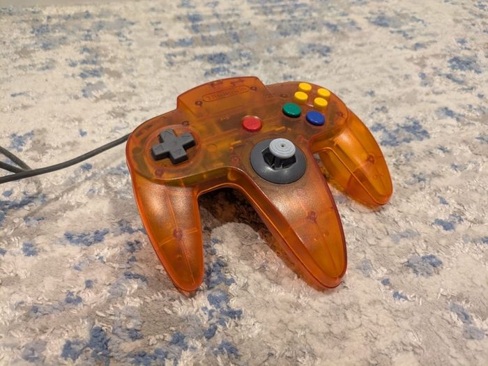 Nintendo N64 Funtastic Fire Orange Console Perfect Condition