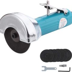 Air Cut-Off Tool 3 Inch 75mm Pneumatic Grinder Cutter Straight Grinding Saw with 6 Cutting Discs
