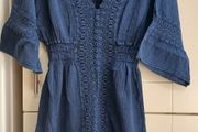 Navy Shire Waist Dress