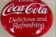 Coca Cola Embossed Metal Sign 36 cm