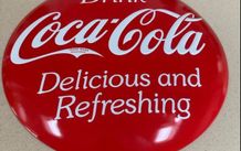 Coca Cola Embossed Metal Sign 36 cm