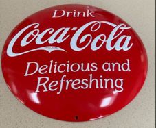 Coca Cola Embossed Metal Sign 36 cm