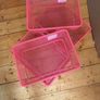 IKEA Trofast pink mesh storage baskets- metal Image 3