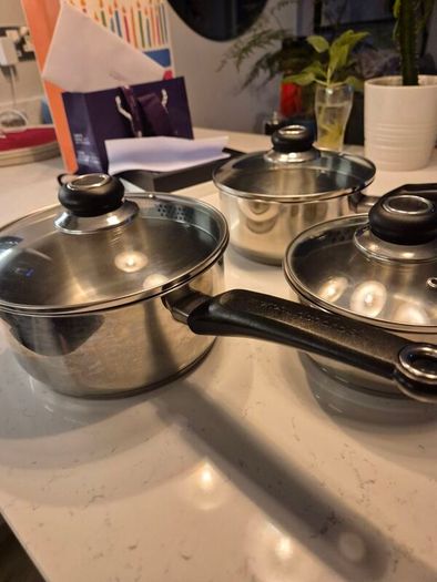 Morphy Richards Induction and Regular Hob 3 Piece Pot Set