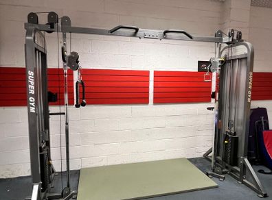 Cable Crossover Machine.   Dimensions : 336cm Length 236cm Height 138cm Depth