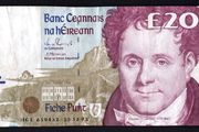 1993 Ireland IR20 Daniel O Connell Banknote Series C. Note issued 13/12/93. Serial number HG610432