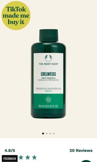 the body shop edelweiss prep essence new full size