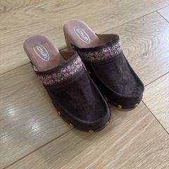 Schuh Brown Suede Clogs / Mules