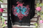 hoodie juicy couture black logo hoodie large