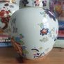 Fabulous Antique Masons Ironstone Medium Sized (7 inch tall) Lidded Prunus Jar/Ginger Jar in the Mandarin Pattern, Circa 1920 Image 8