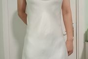 White mini dress top