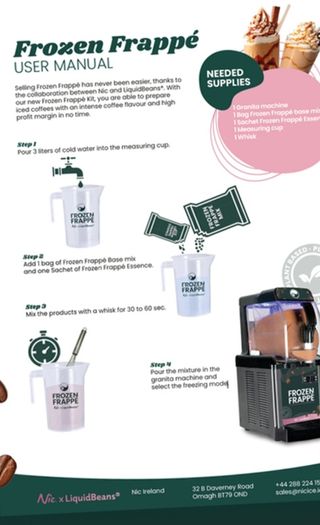 Frozen frappe machine