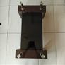Glass coffee table with dark wood base Image 5