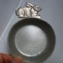 SALE!  WOODBURY PEWTERERS - Vintage Pewter Bunny Rabbit Bowl, Mug and Spoon Set Image 4