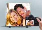 Personalised square shape Photo Slate 20 x 20cm