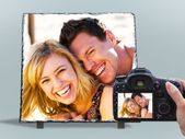 Personalised square shape Photo Slate 20 x 20cm