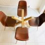 Modern Round Glass Dining Table Image 3