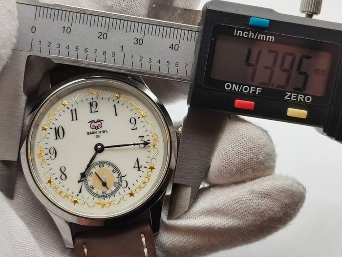 BARN OWL No.03  Unique Handmade Mechanical Watch  130-Year-Old Pocket Watch Dial