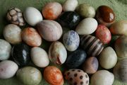 Vintage Polished Stone Marble Onyx Eggs lot of 29