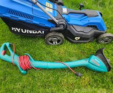 lawnmower + bosch strimmer