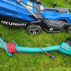 lawnmower + bosch strimmer