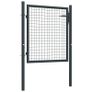 Mesh Garden Gate Galvanised Steel 100x125 cm Grey Image 2