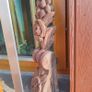Antique Architectural Carved Wood Wall Sconce Image 3