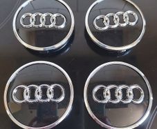 4 x Black Audi Centre Caps (61mm) - FREE POST