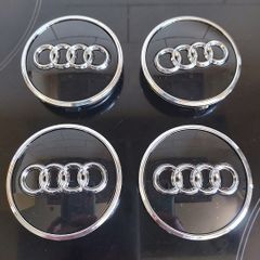 4 x Black Audi Centre Caps (61mm) - FREE POST