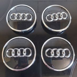 4 x Black Audi Centre Caps (61mm) - FREE POST