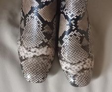 Snake skin ankle boots
