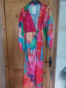 New multi coloured wrap dress (free post)