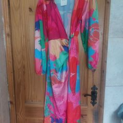 New multi coloured wrap dress (free post)