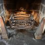 Custom Architectural Steel Fireplace Grate & Obelisk Andirons Image 2