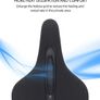 Bike Saddle Breathable Big Butt Cushion Leather Surface Seat Mountain MTB Hybrid Bicycle Shock Absorbing Hollow Cushion Image 2