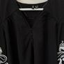VERO MODA Charlotte Embroidered Sleeve Top Black Size S! Image 7