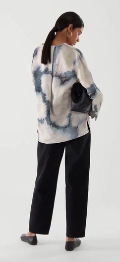 COS  Tie-Dye V-Neck Top