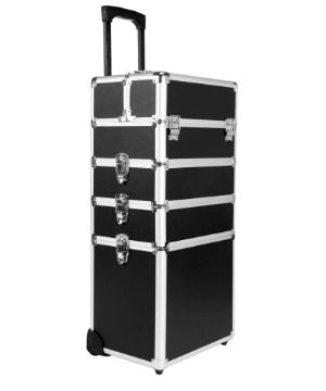 Multi-function 4 in 1 Beauty Cosmetic makeup nail hairdressing Beauty Case black Vanity Trolley