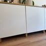 Ikea White Long Sideboard. Adjustable 1.8m long, 0.7m height, 0.43m deep/width Image 3