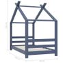 Kids Bed Frame Grey Solid Pine Wood 70x140 cm Image 7