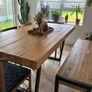 Wood Dining Table Set.Table, Bench & 4 Chairs Excellent Condition Image 2