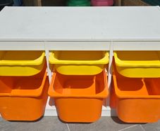 Storage combination with boxes