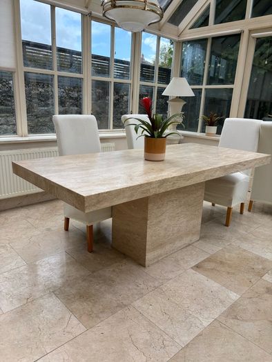 Travertine marble table