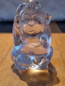 Iittala Finland glass monkey