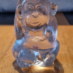 Iittala Finland glass monkey