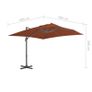Cantilever Umbrella with Aluminium Pole Terracotta 400x300 cm Image 8