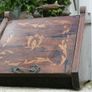Antique Dublin Inlaid Wood Coal Bin Fireplace Fire Scuttle Box 1850 Image 3