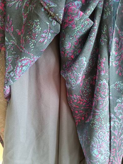 Teal & Magenta Paisley Midi Dress