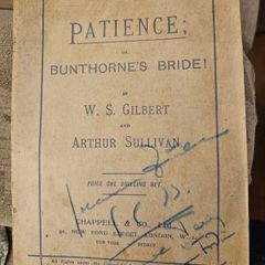 1911 Patience, Bunthorne' Bride By W.s. Gilbert And  Arthur Sulivan In Fair Condition.  See Photos For Same.